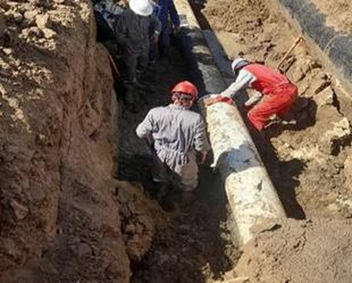 Servicio de reparación en el poliducto de 16" San Joaquín – José mediante instalación de camisas de acero de refuerzo y aplicación de revestimiento — registro fotográfico 1
